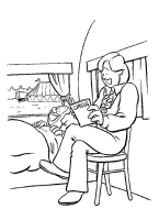A coloring page of bassie and adriaan